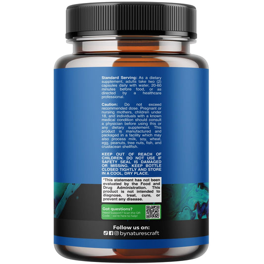 Reduced Glutathione with Milk Thistle capsules closeup showing 1000mg per serving