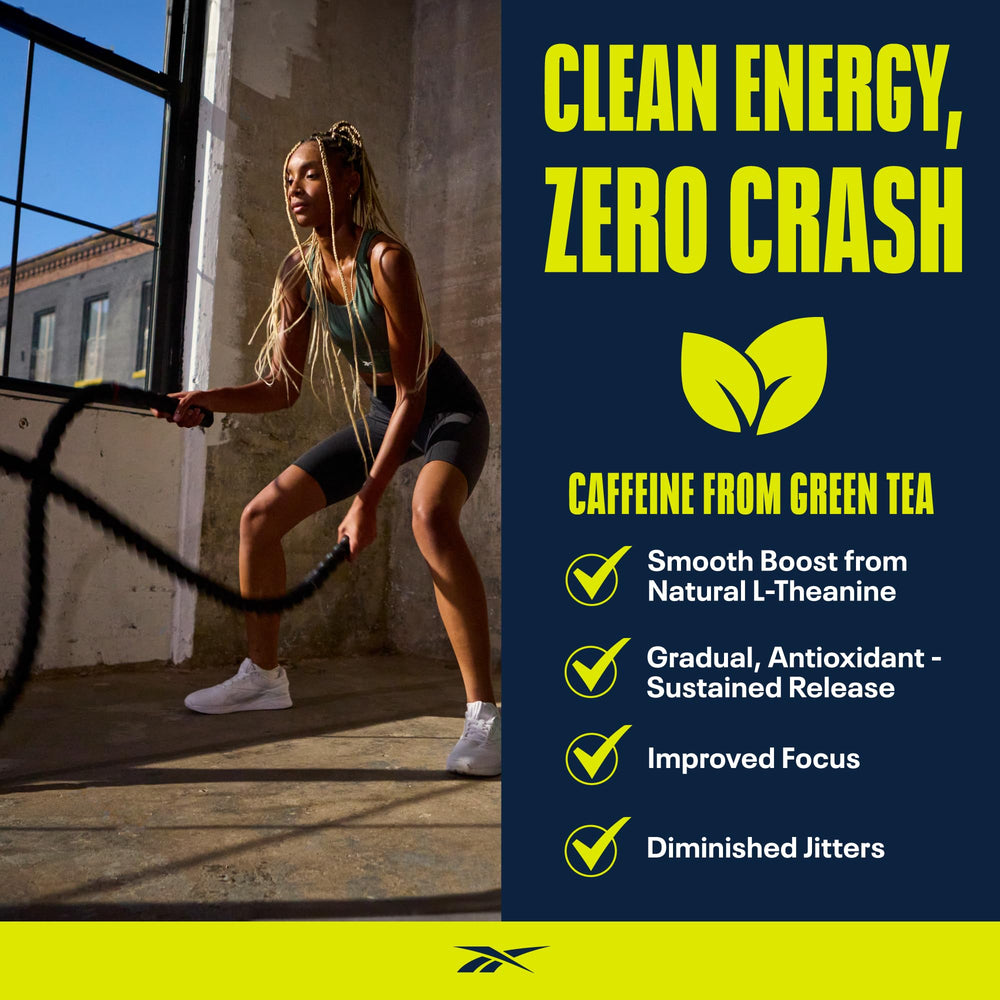 Reebok REEenergize 3g D-ribose supports energy recovery between sets.