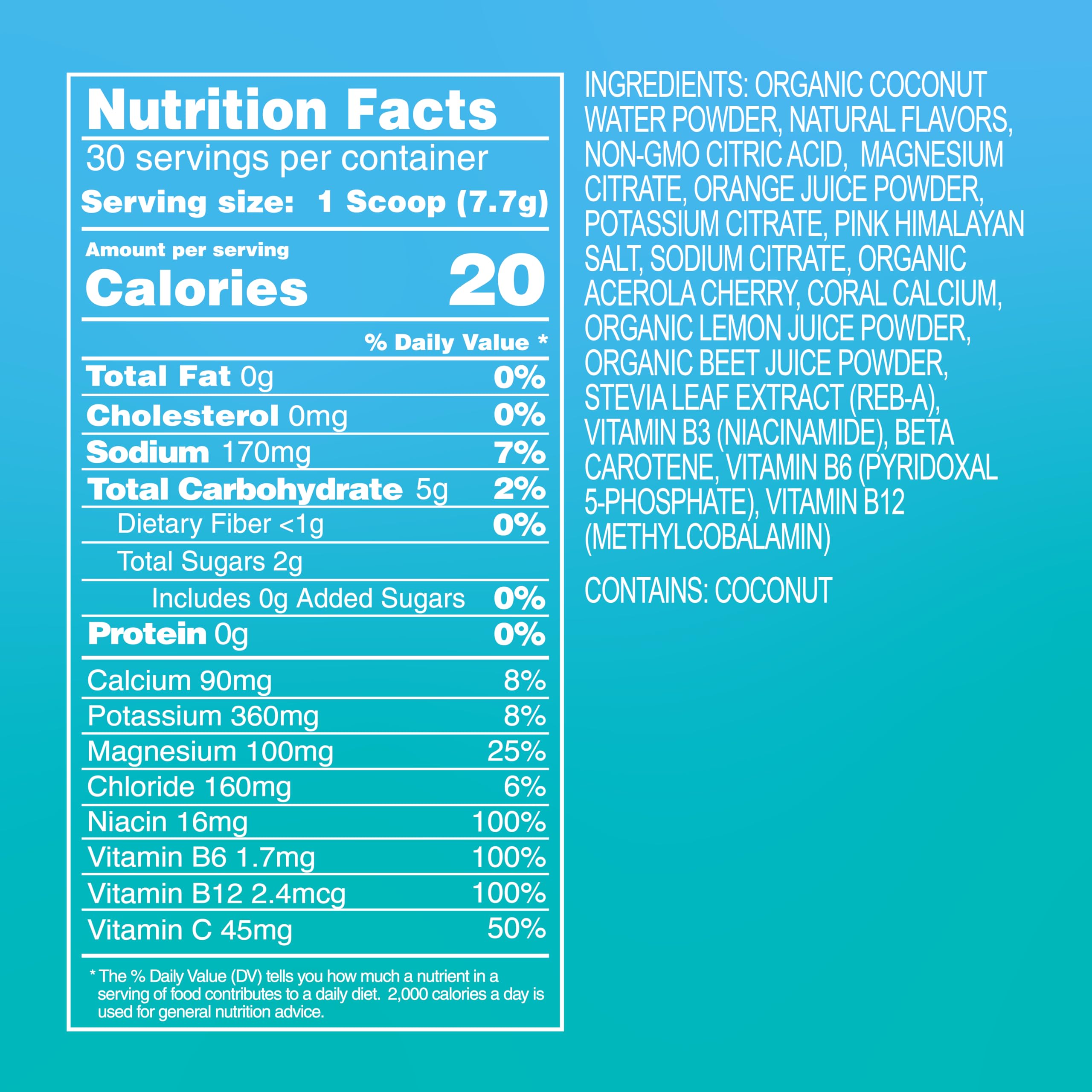 Reef Replenish coconut-water base visual highlighting hydration appeal.