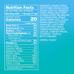 Reef Replenish coconut-water base visual highlighting hydration appeal.