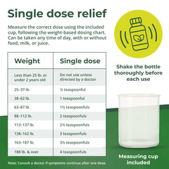 Single-dose format for simple treatment for adults and kids 2+.