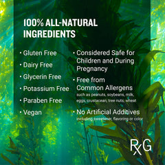 REFLUX GOURMET bottle label highlights natural ingredients and safe manufacturing.