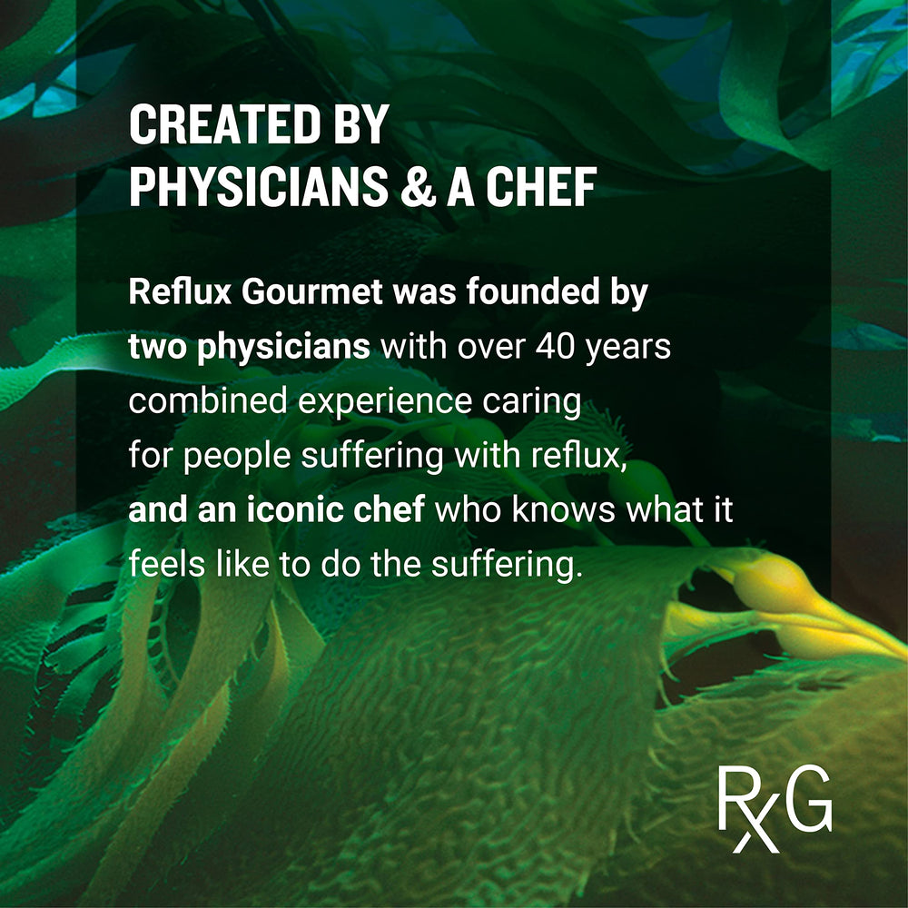 REFLUX GOURMET single-serve pack on table emphasizes convenient use.