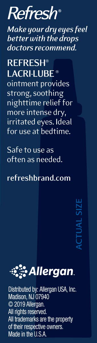 Refresh Lacri-Lube night-time routine setup promotes eyelid comfort.