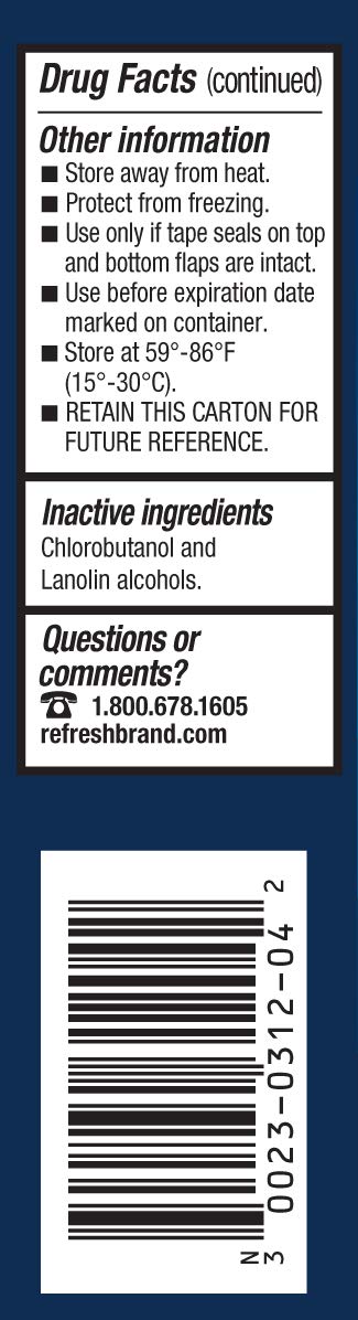 Refresh Lacri-Lube ointment texture close-up suggests smooth glide.
