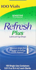 Refresh Plus eye drops two-pack, 100-count bottle for daily lubrication