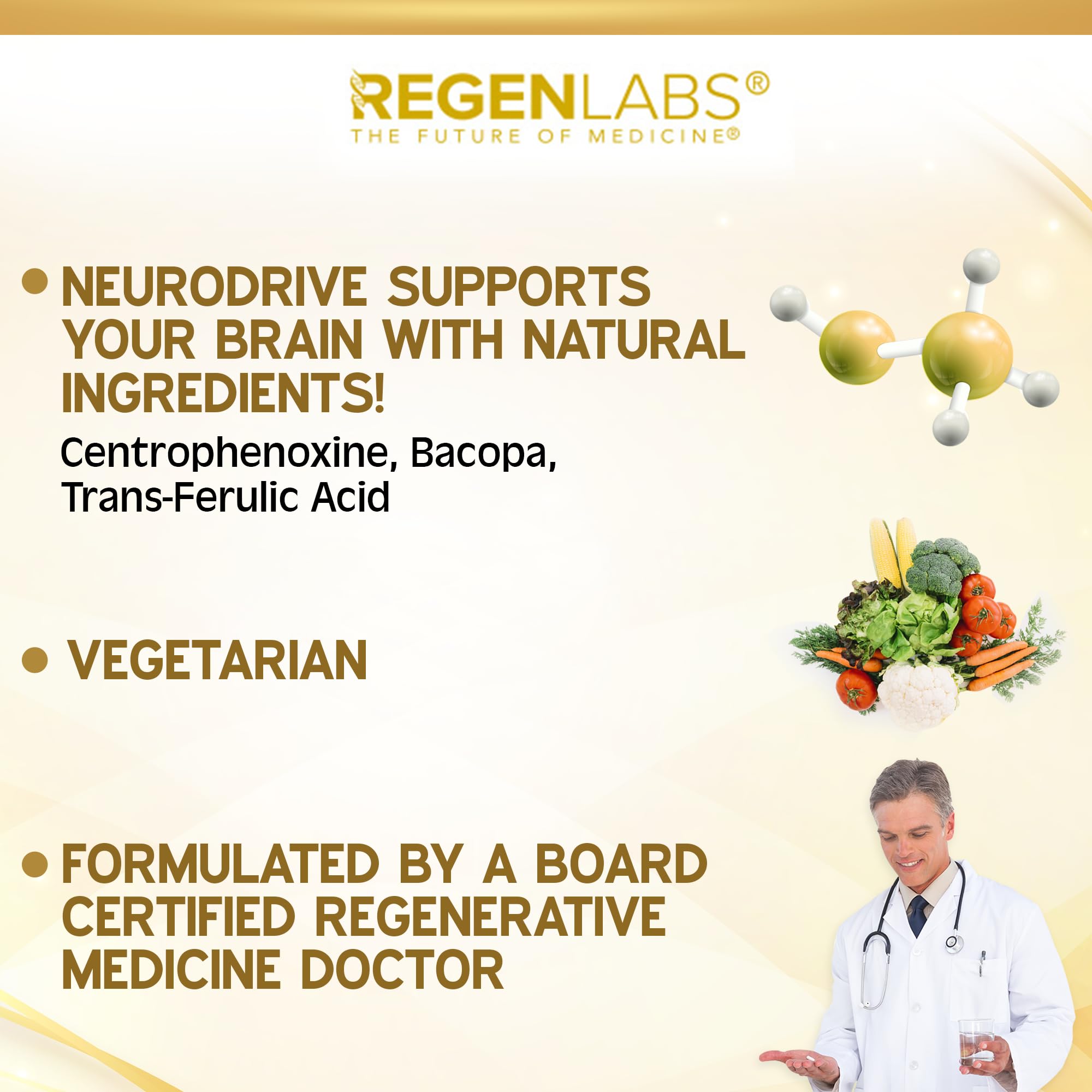 Regen Labs NeuroDrive ingredients-ps-bacopa feature phosphatidylserine and bacopa for cognitive support.