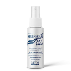 Regenecare HA Hydrogel Spray bottle front view showing lidocaine relief