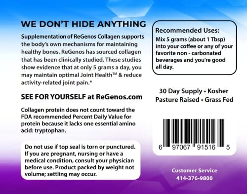 ReGenos Joint Health dissolving in water with a neutral flavor.