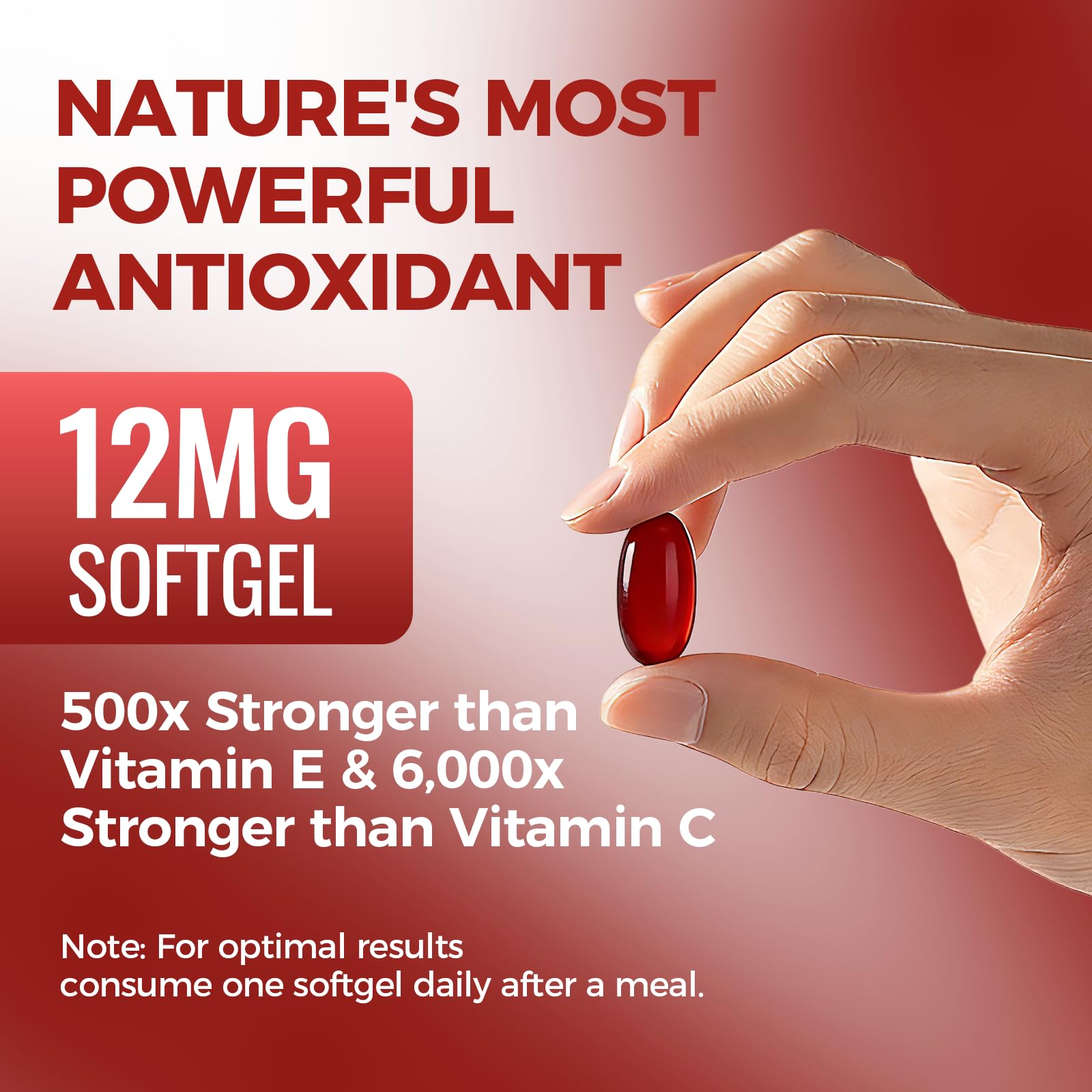 Regpem Rovina astaxanthin closeup highlights 12 mg potency