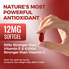 Regpem Rovina astaxanthin closeup highlights 12 mg potency