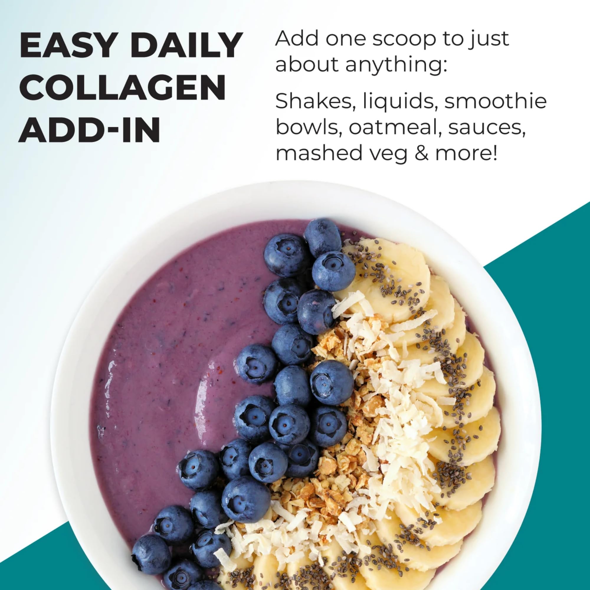 Reignite Wellness collagen peptides in sauce for subtle protein boost