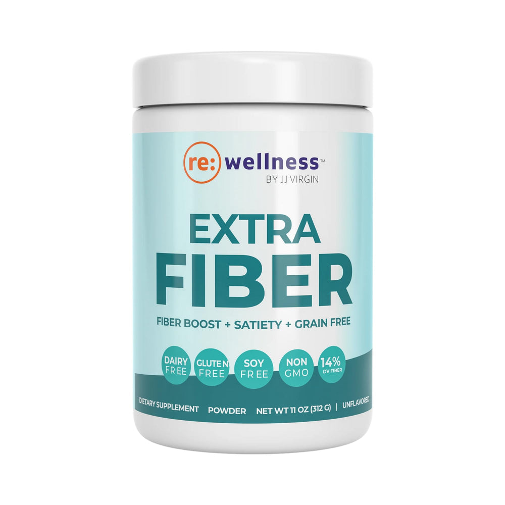 Reignite Wellness Extra Fiber bottle pour shows convenient daily fiber support.
