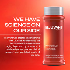 Rejuvant AKG Longevity bottle cap-open view for easy daily dosing.