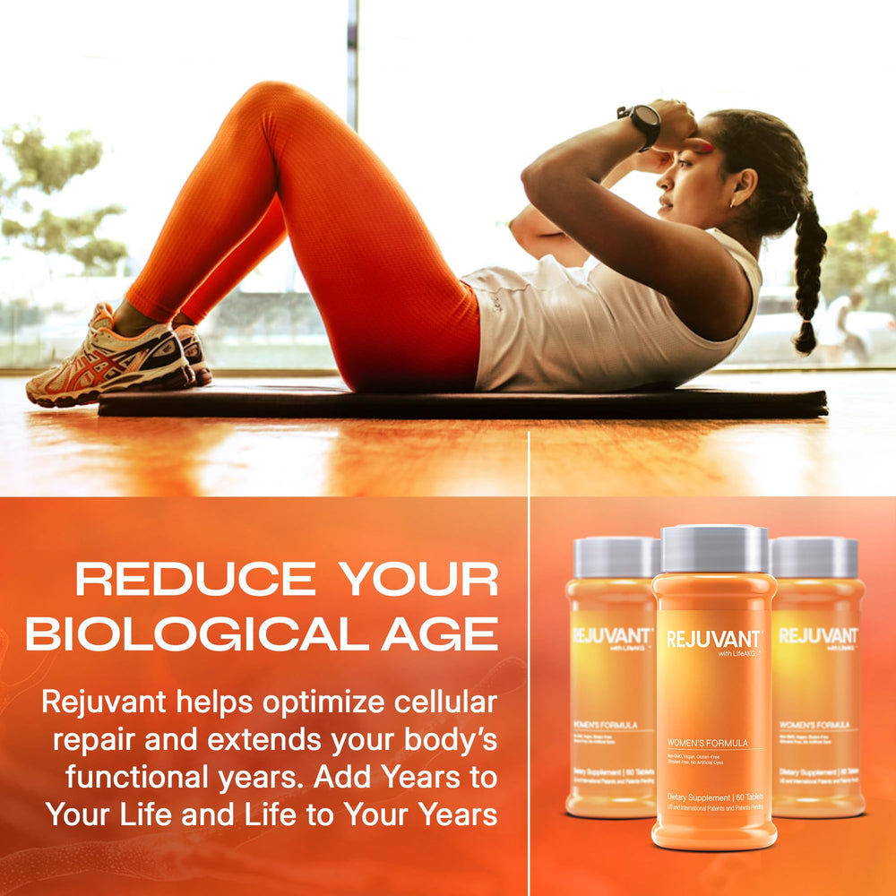 Rejuvant Women's Wellness AKG Longevity packaging signaling immune function.