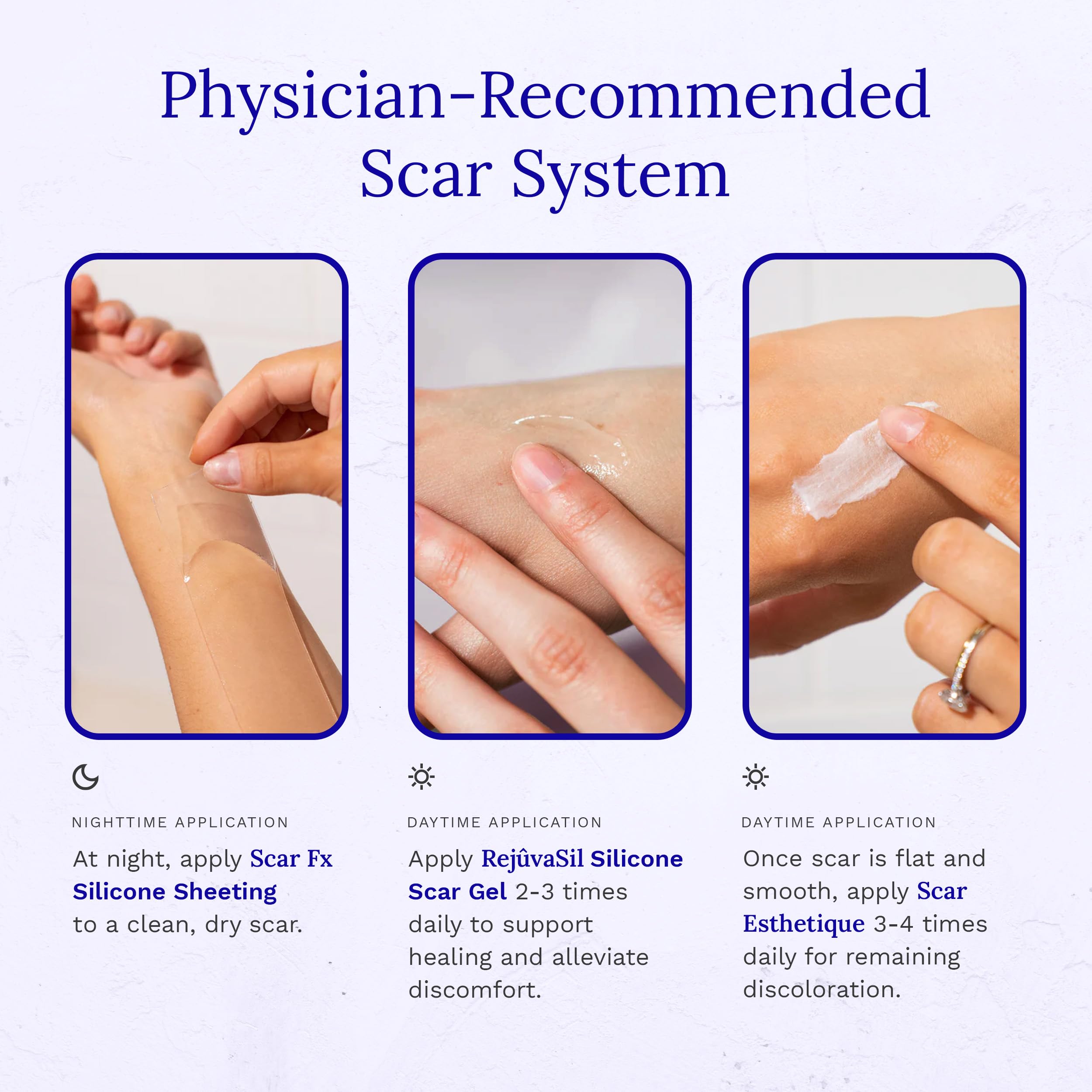 Silicone botanical barrier from RejuvaSil protecting healing skin