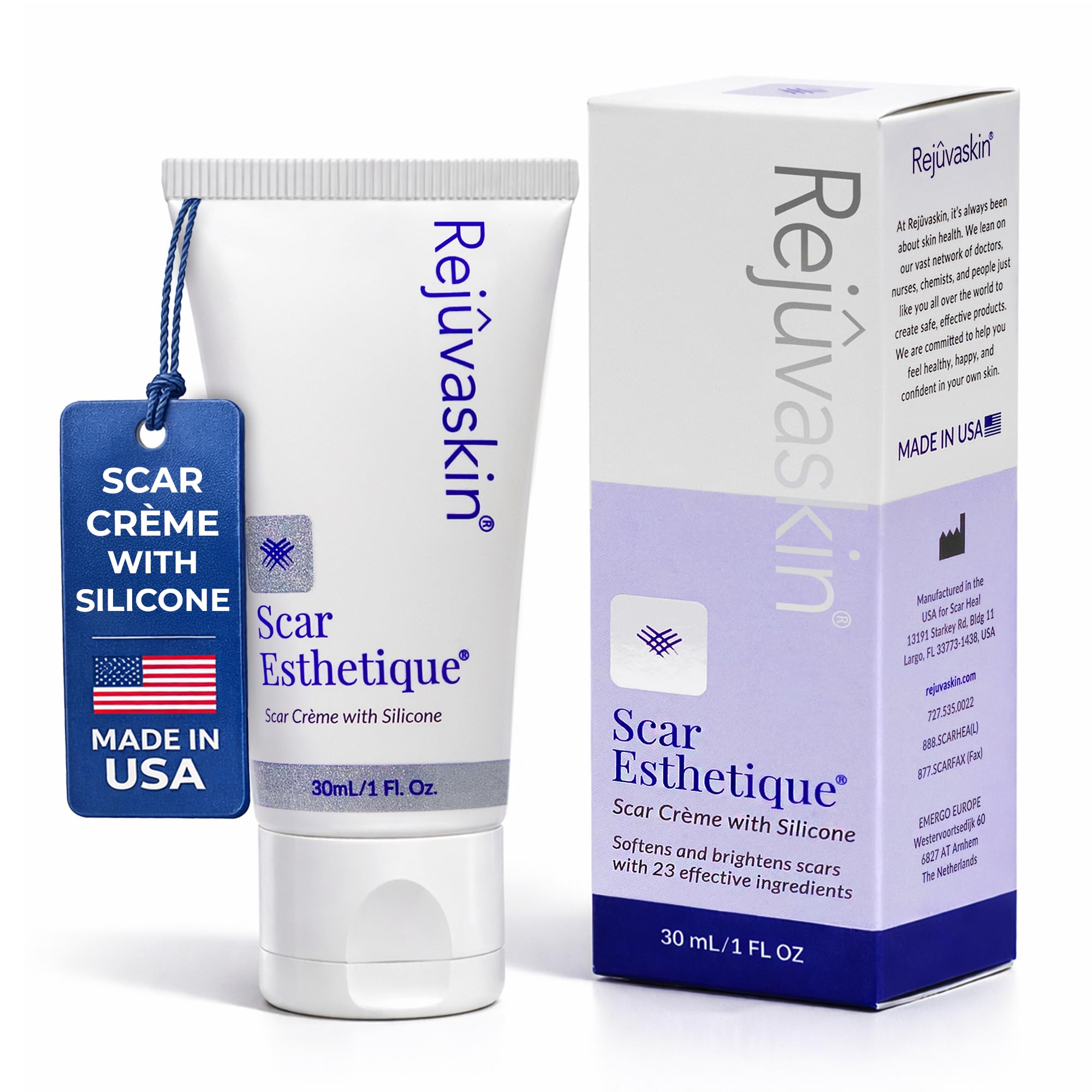 RejuvaSil silicone scar gel being applied to a postoperative scar for smoother skin