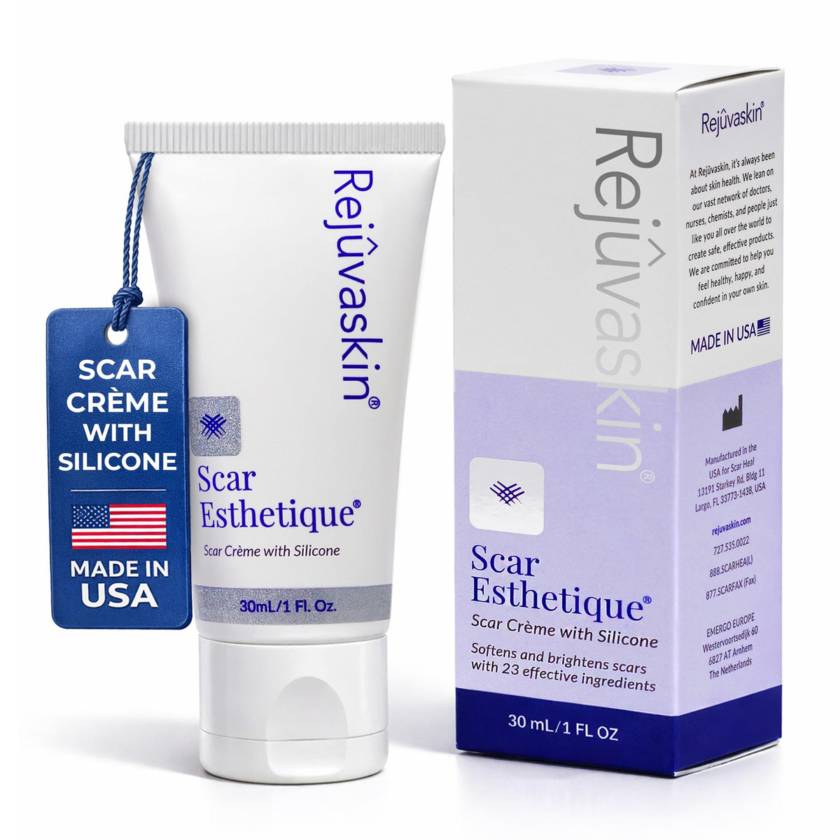 RejuvaSil silicone scar gel being applied to a postoperative scar for smoother skin
