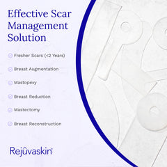 Rejuvaskin Scar Fx circular design over scar for breast procedure areas