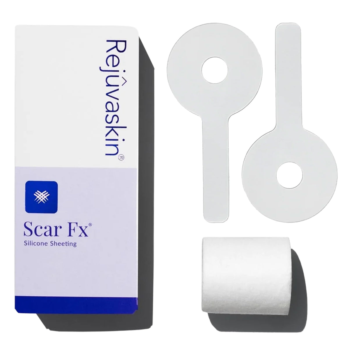 Rejuvaskin Scar Fx lollipop sheet used for nighttime scar care application