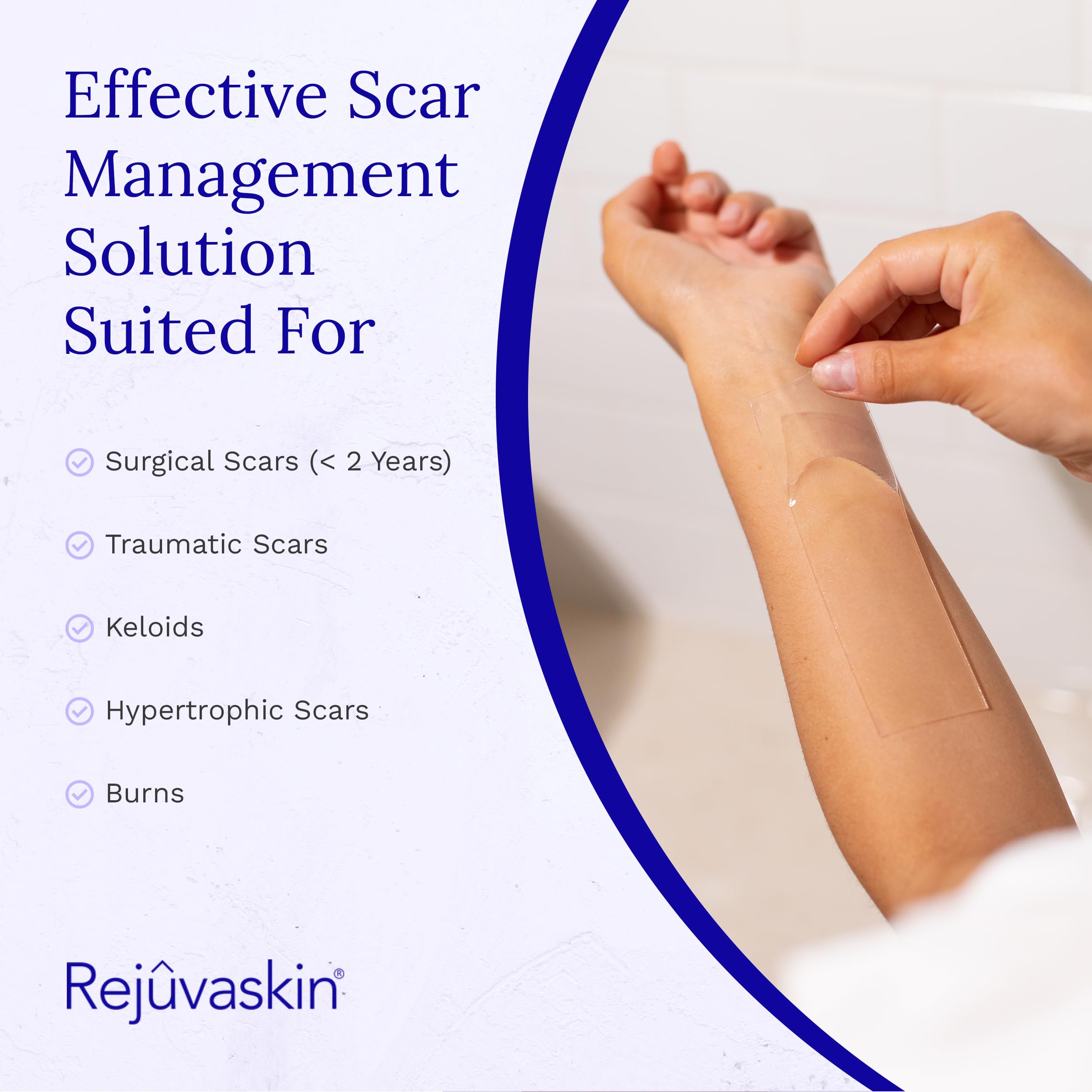 Self-adhering Scar FX design sticks without tape for easy daily use