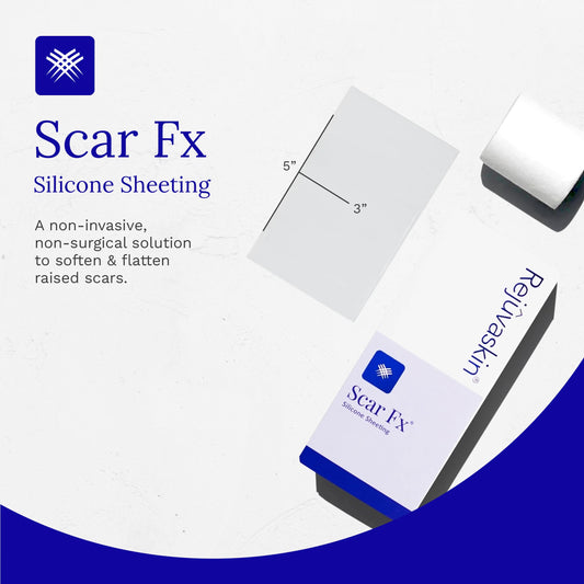 Close-up of Rejuvaskin Scar Fx silicone sheet’s soft, self-adhering material for comfort