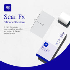 Close-up of Rejuvaskin Scar Fx silicone sheet’s soft, self-adhering material for comfort