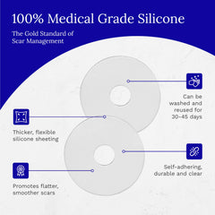 Rejuvaskin Scar Fx healthcare-grade silicone, soft and skin-friendly material