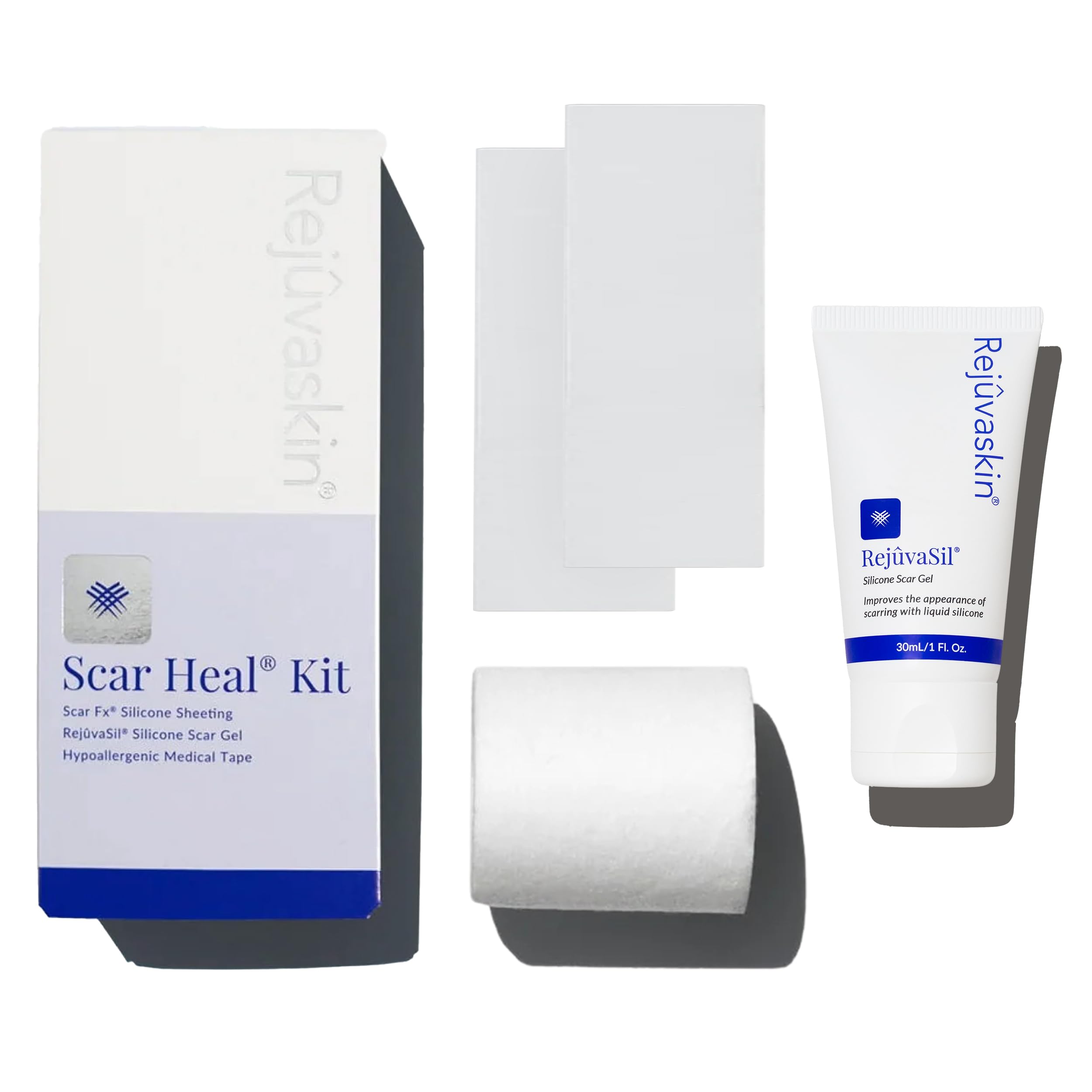 Rejuvaskin silicone sheet for small scars, hydrates and compresses for a smoother texture.