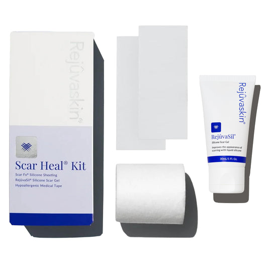 Rejuvaskin silicone sheet for small scars, hydrates and compresses for a smoother texture.