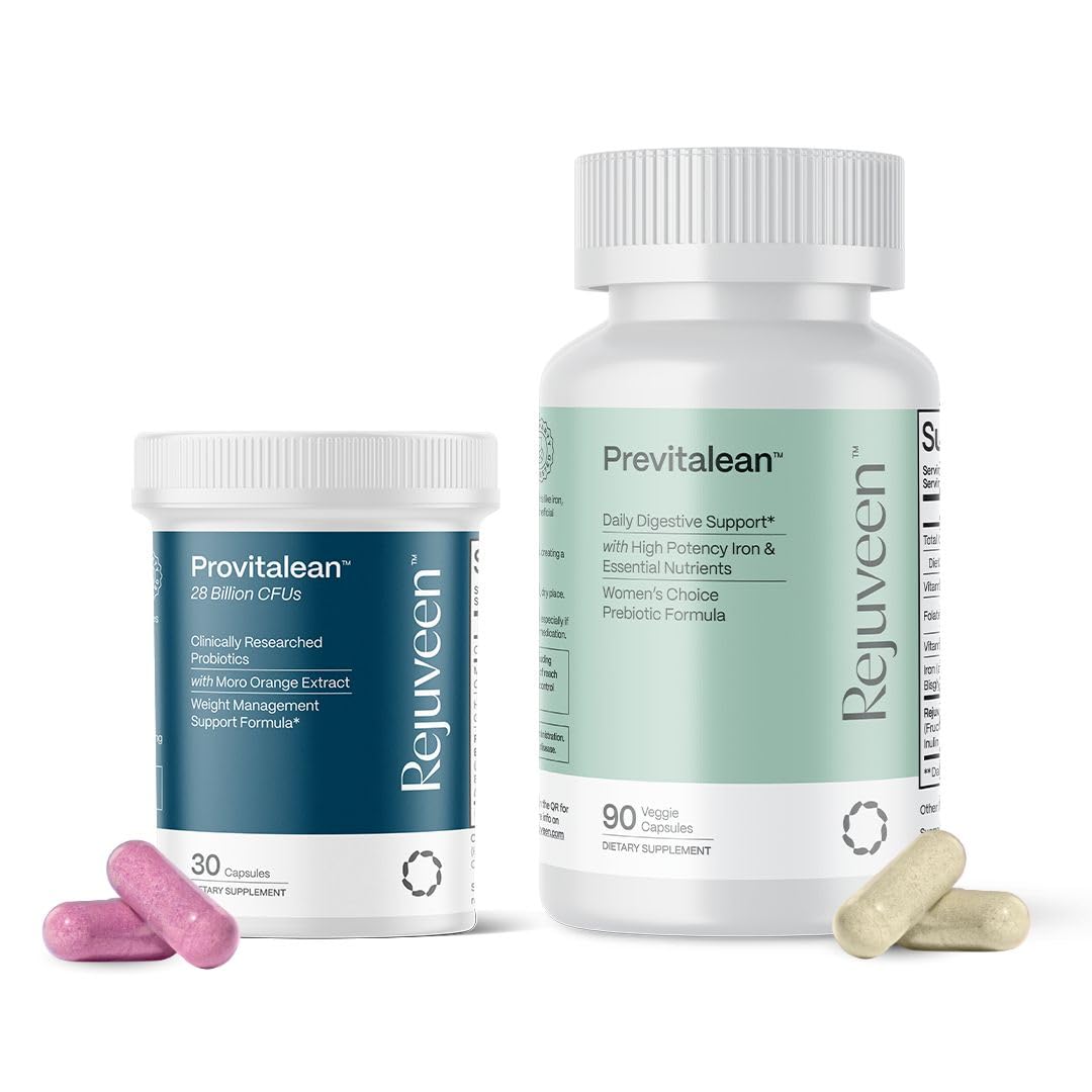 Rejuveen Provitalean B420 probiotic bottle supporting gut balance and daily metabolism.
