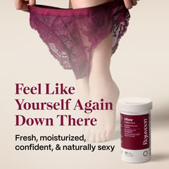 Rejuveen Uflora capsules in view for easy daily intimate wellness.