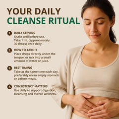 RejuveNaturals Castor Cleanse greens blend with spirulina and chlorella nourishing the body