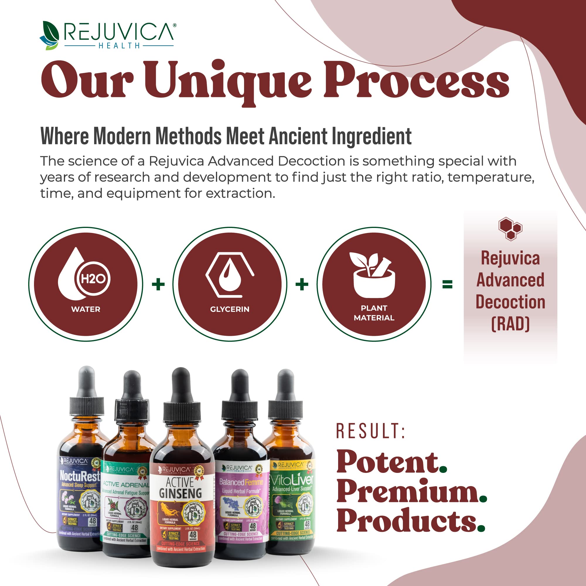 Rejuvica Active Ginseng alcohol-free extraction preserves ingredients