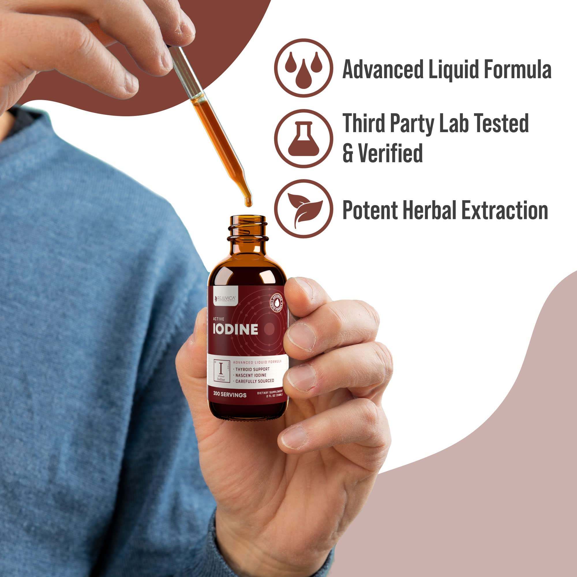 Natural ingredients highlight in Rejuvica Active Iodine Drops