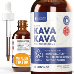 Rejuvica Health Active Kava Kava bottle pour showcases natural calm support