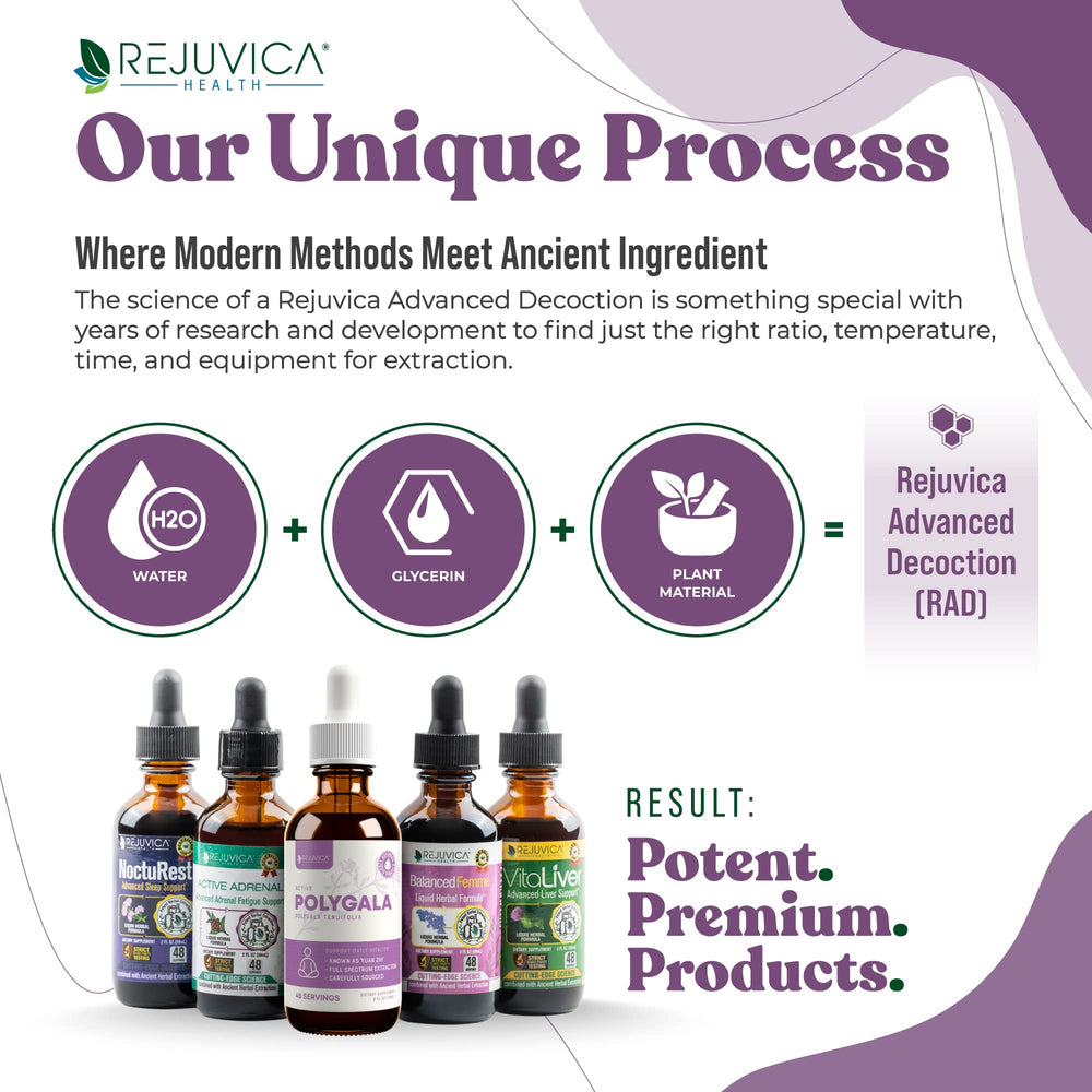 Rejuvica Health alcohol-free liquid formula bottle label