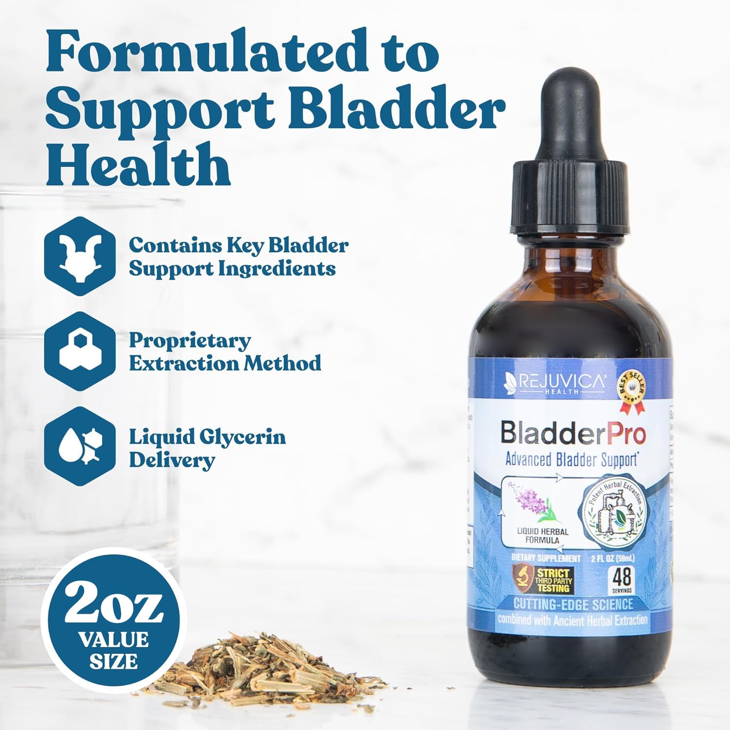 BladderPro dropper tips illustrating easy daily dosing.
