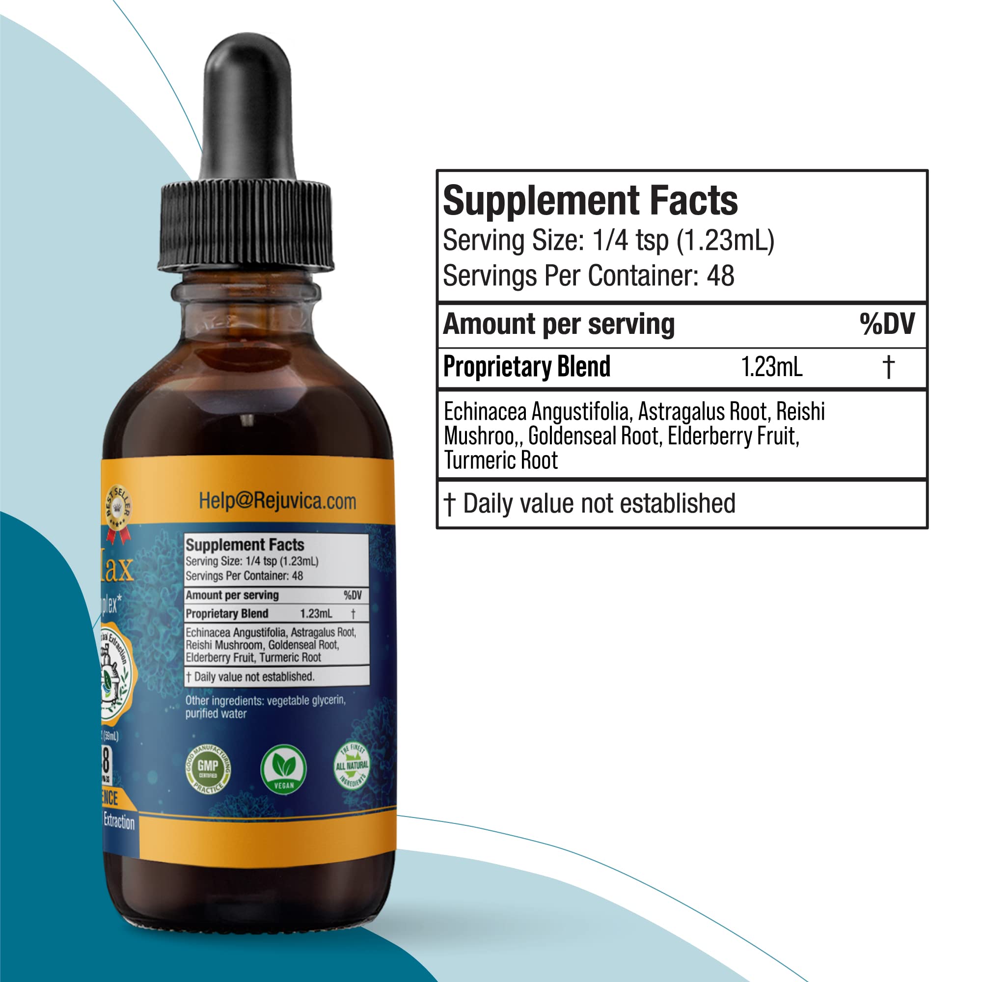 Rejuvica Health MunoMax organic and wildcrafted ingredients from natural sources.