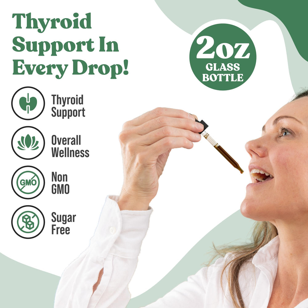 Thyrobin liquid drops ready for direct tongue application.