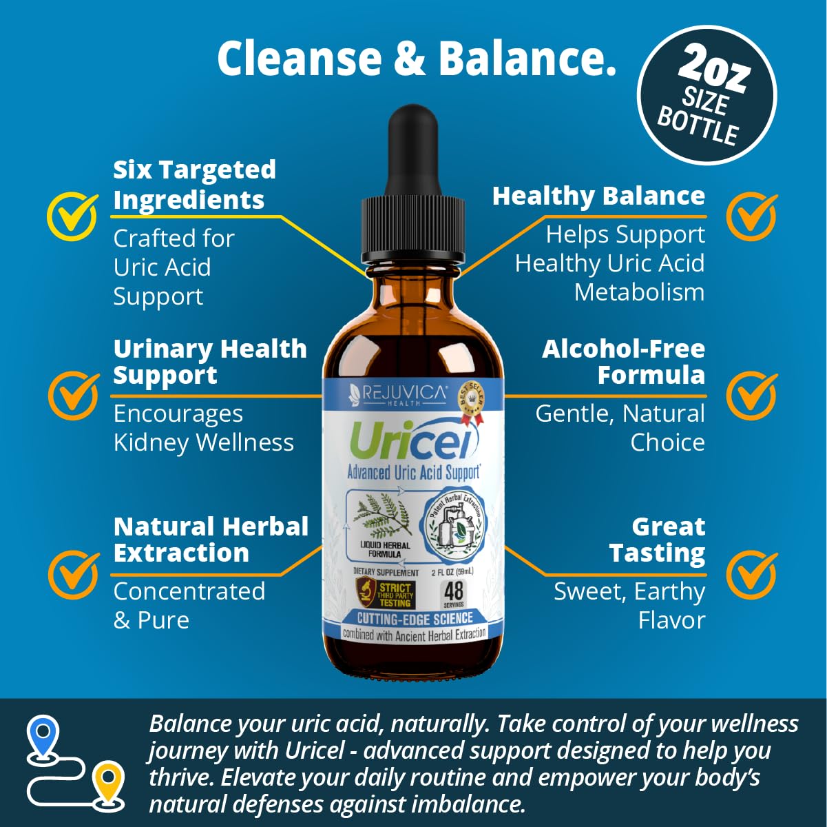 Rejuvica Health Uricel liquid delivery close-up for quick uptake