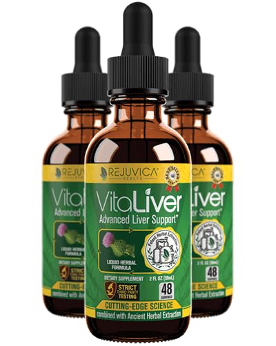 Rejuvica Health VitaLiver bottle pour enables easy dosing.