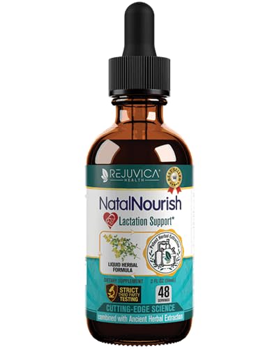 Rejuvica NatalNourish dropper dispensing a precise dose.
