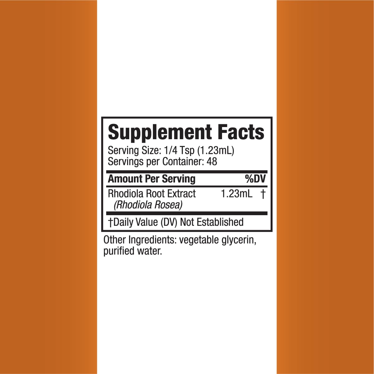 Rejuvica Active Rhodiola product label shows fast support and pleasant taste