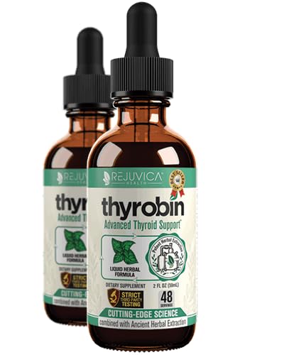 Rejuvica Thyrobin liquid drops offer simple daily thyroid support.