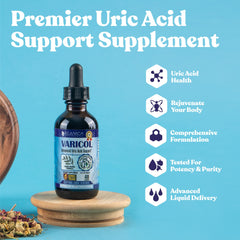 Rejuvica Varicol liquid dropper dispensing formula for daily use.