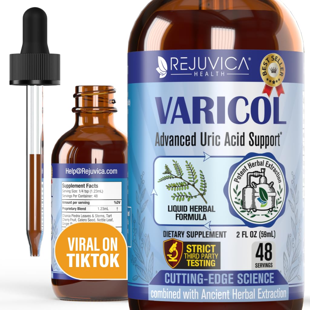 Rejuvica Health Varicol bottle for uric acid support
