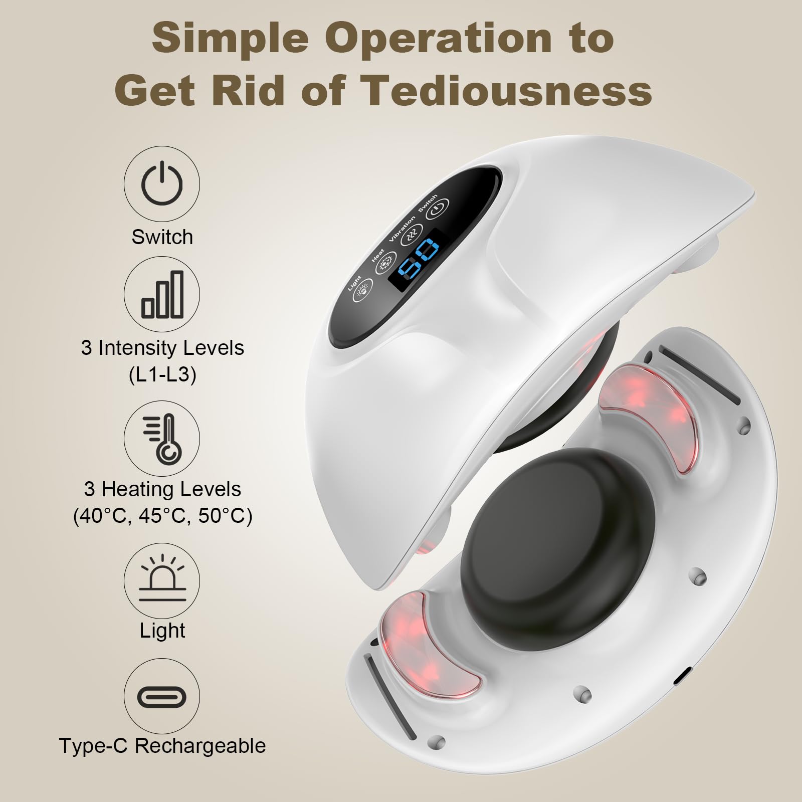 Relassy compact device ideal for on-the-go relaxation during work breaks.