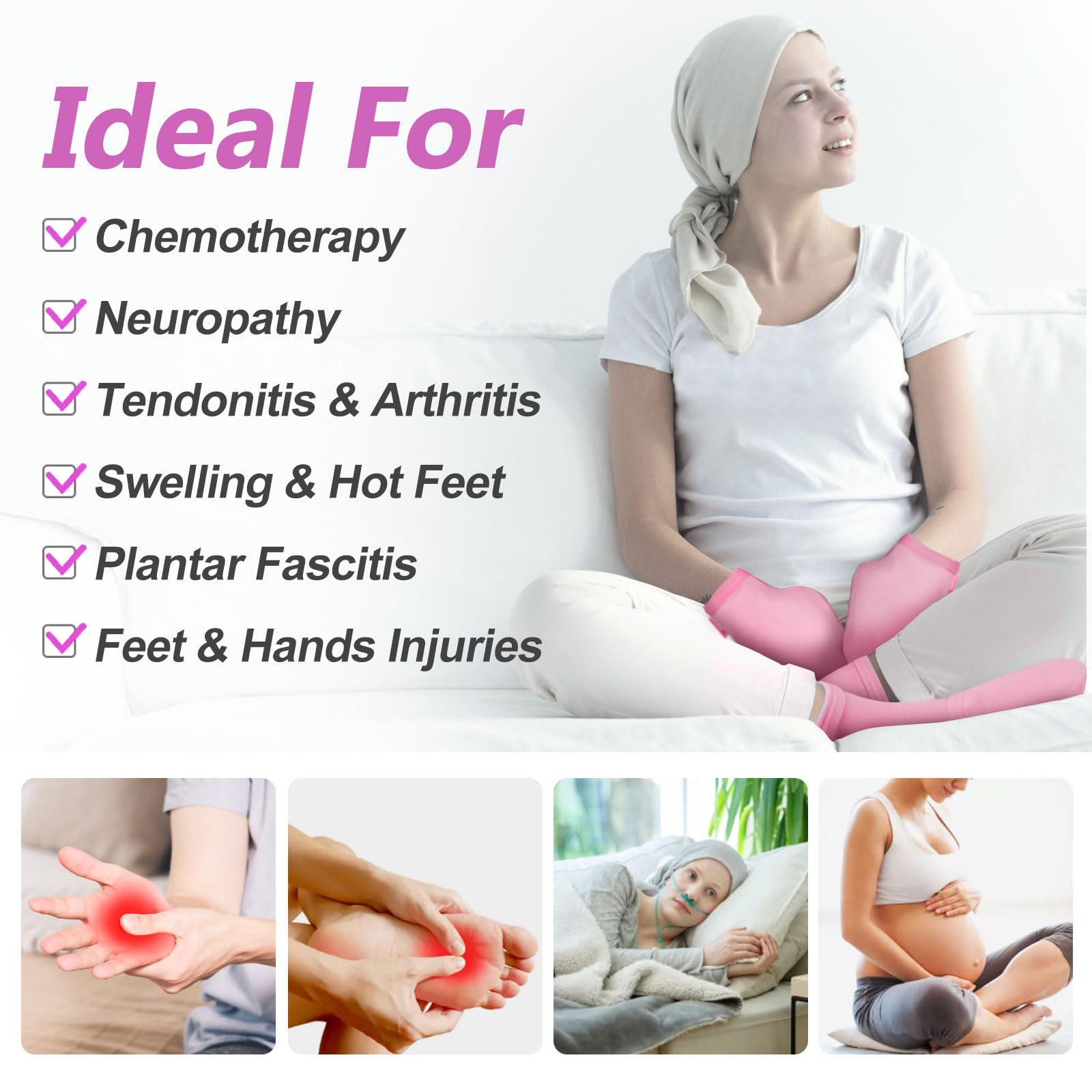 RelaxCoo hand ice pack gloves provide targeted cooling for hand and wrist relief.