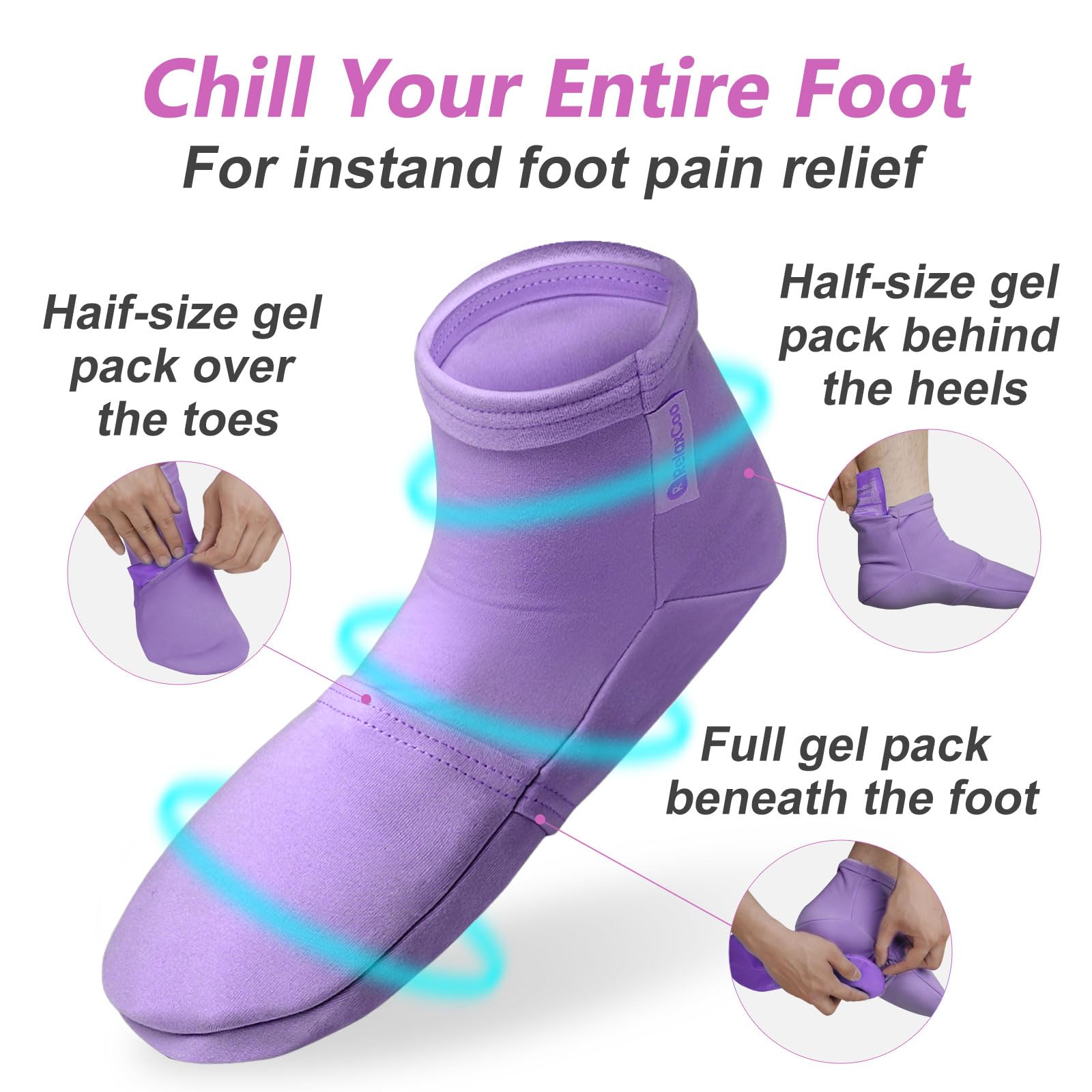 RelaxCoo chemo cooling socks for both women and men across sizes